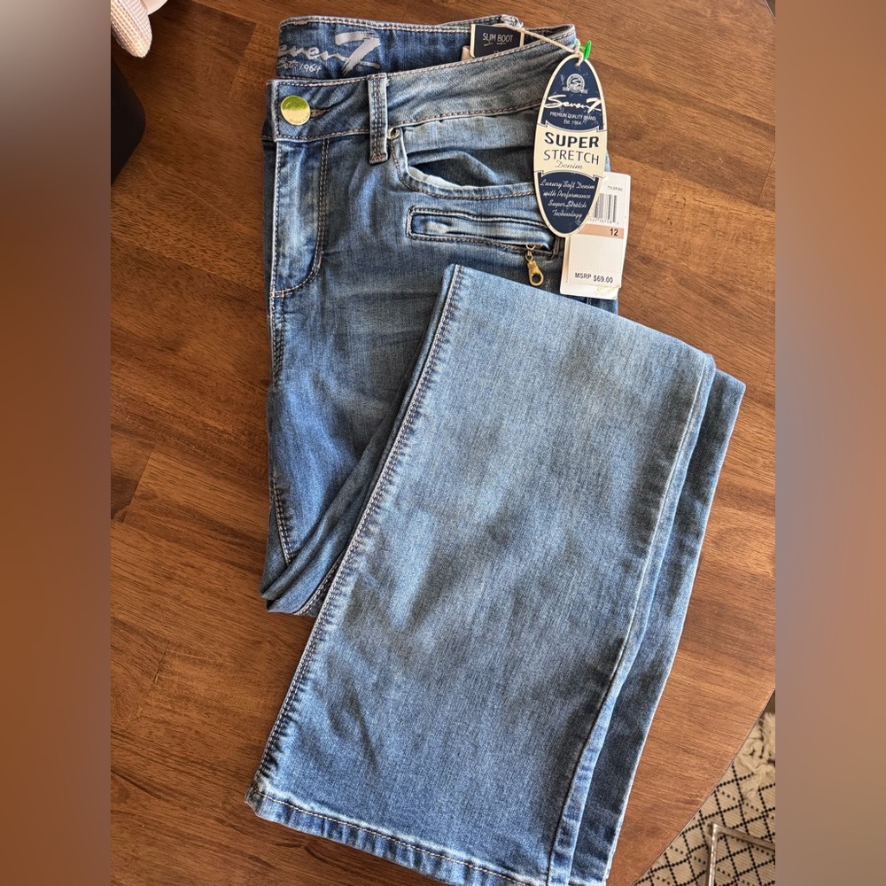 Seven7 Women’s Slim Boot Jeans – Size 12 – 31” Inseam – New With Tags